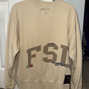 Mitchell & Ness Sand FSU Crewneck Sweatshirt